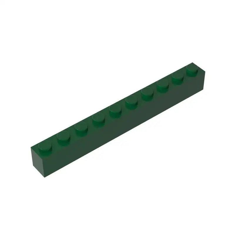 Gobricks 10 pezzi parti MOC Brick 1x10 senza tubi inferiori compatibili con 6111 pezzi di giocattoli educativi per bambini regali