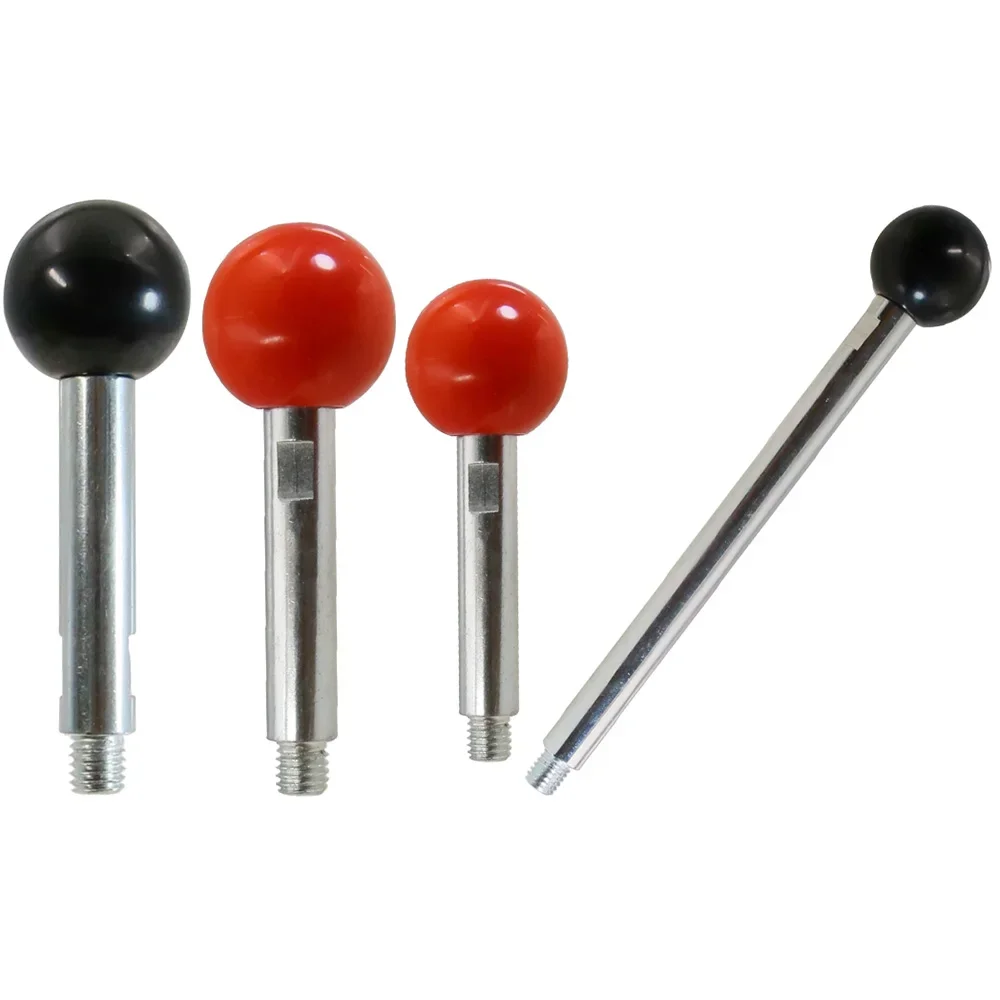 M8 M10 M12 Machine Handle Lever Bakelite Ball Knob Stainless Steel Operation Handle for Drill Press Machine Tools 85mm-195mm