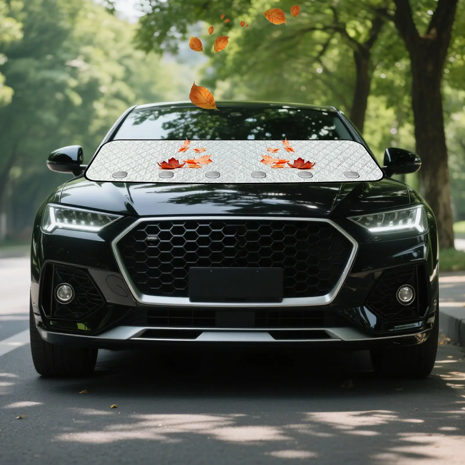 

Windshield Sunshade Windshield Cover For Sun Weatherproof Automotive Shade Blocking For Leaves Bird Droppings Travel Parking