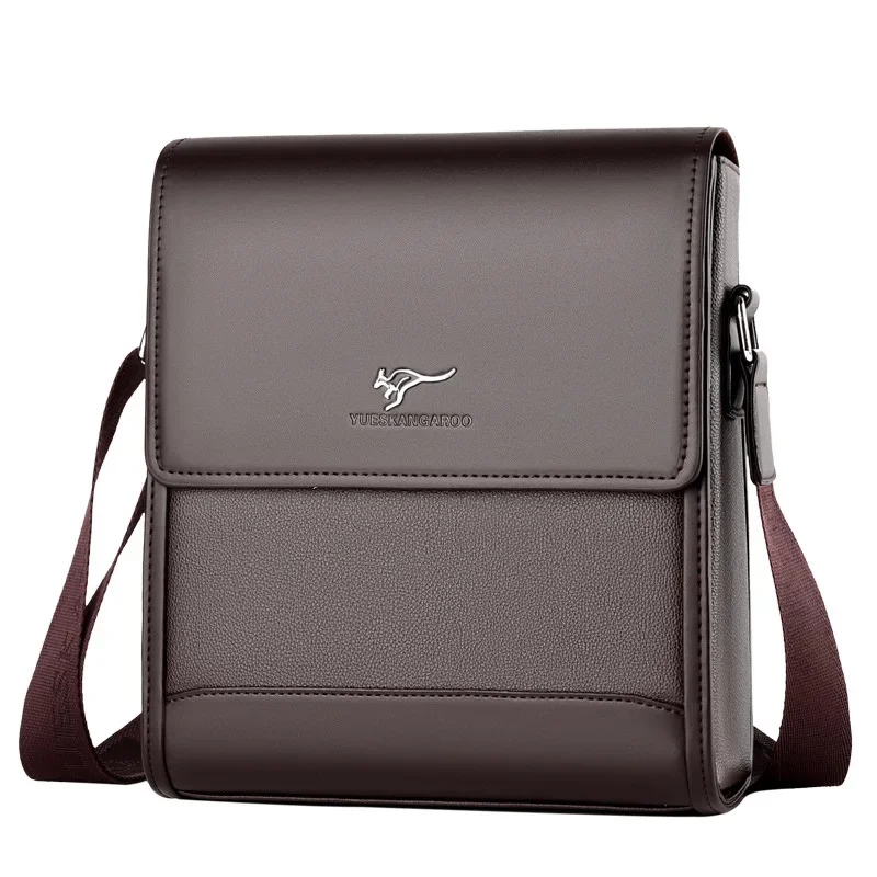 Business Leather Men's Shoulder High Capacity Luxury Messenger Vintage Waterproof Male Crossbody Ipad Bag