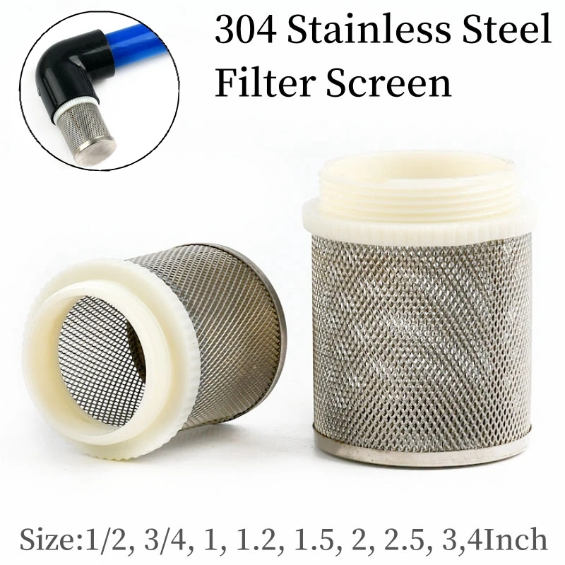 1PC Stainless Steel Male Thread Filter Cup Water Pump Hose Mesh Filter Garden Irrigation Fittings Aquarium Fish Tank Filter