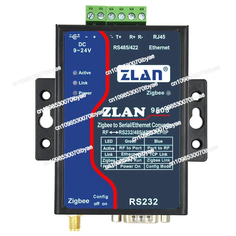 

ZLAN9503 Последовательный порт Ethernet TCP/IP RS232/485/422 в преобразователь Zigbee Серверное устройство Расстояние 2 км Промышленная передача данных