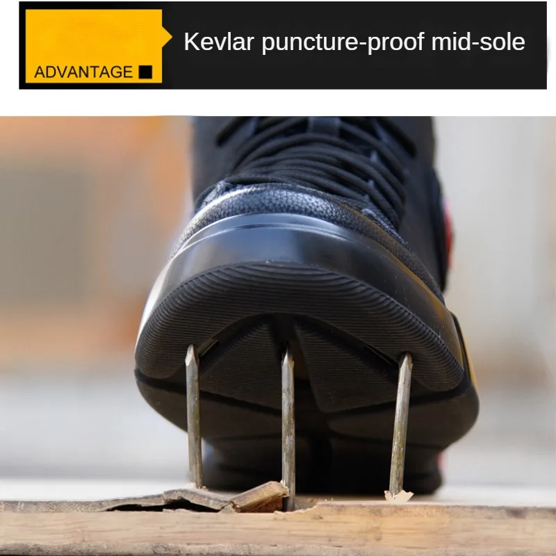 Scarpe antinfortunistiche da corsa con punta in acciaio impermeabile da moto stivali stagionali da uomo scarpe sportive da alpinismo all\'aperto Anti