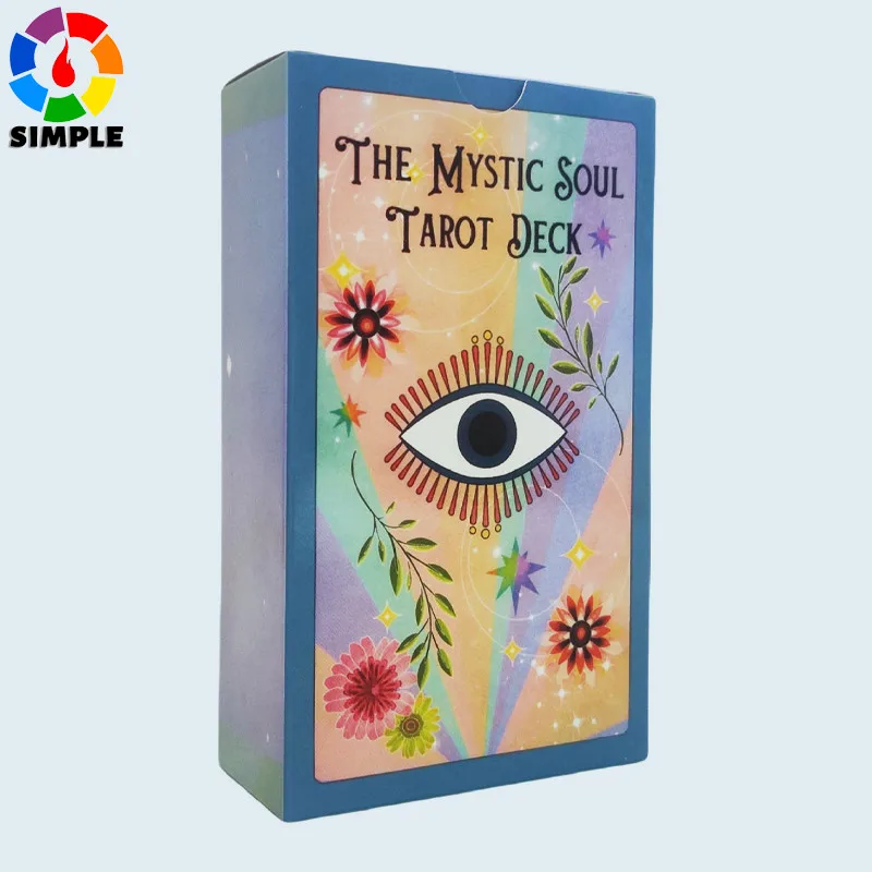 

Mystic Soul Tarot 78 Pcs Cards Vibrant Colors Throughout The Deck, To Uplift The Energy of The Reader