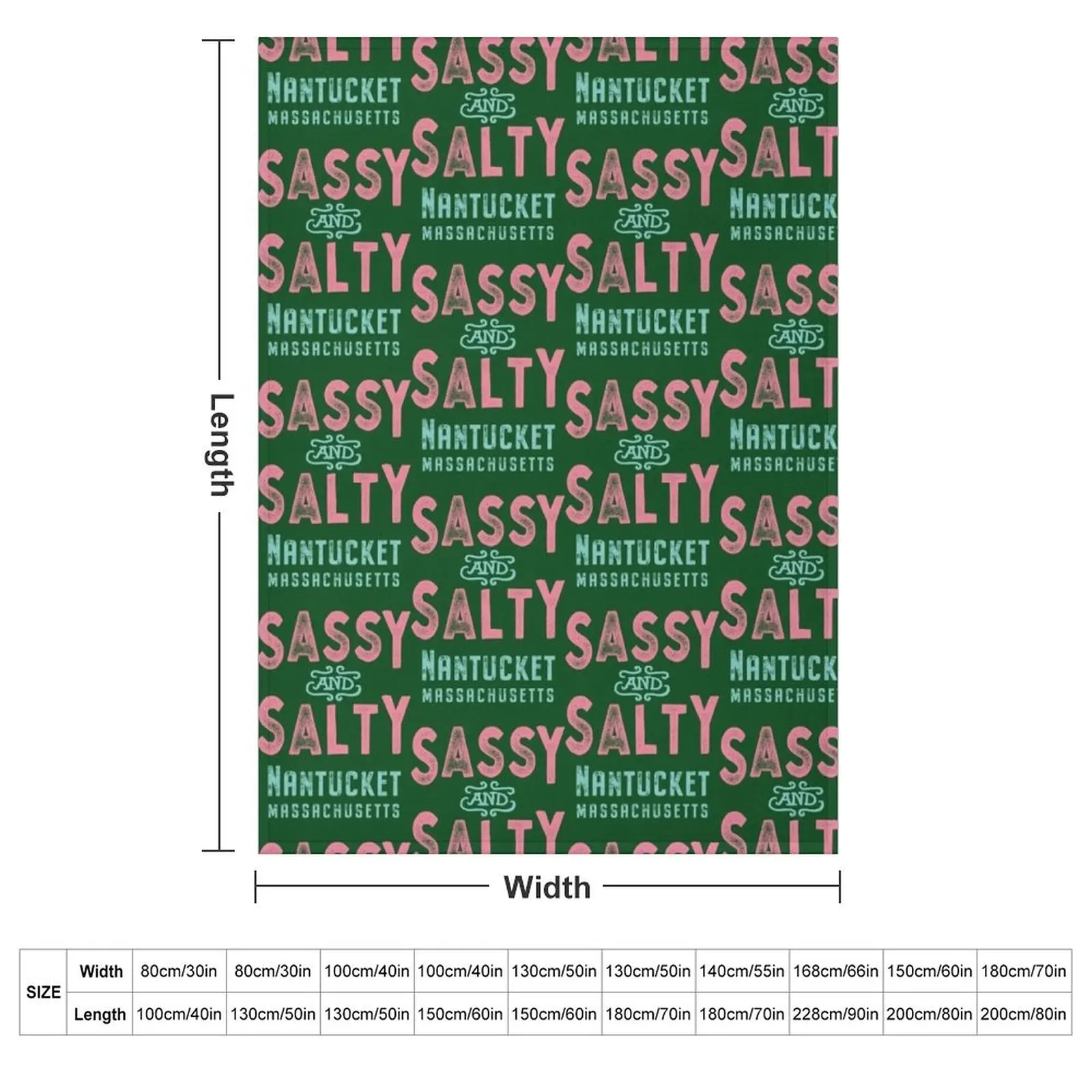 Nantucket Massachusetts Sassy and Salty Throw Blanket heavy to sleep For Baby warm for winter christmas decoration Blankets