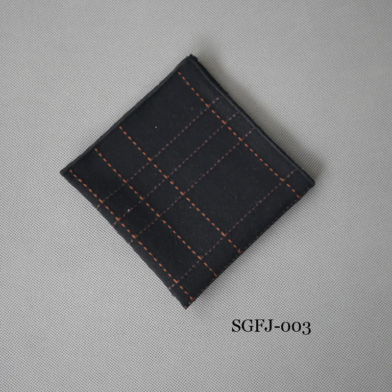 24*24CM abito da uomo in cotone tasca quadrata Plaid a righe fazzoletto semplice asciugamano Casual sposo banchetto di nozze Hanky