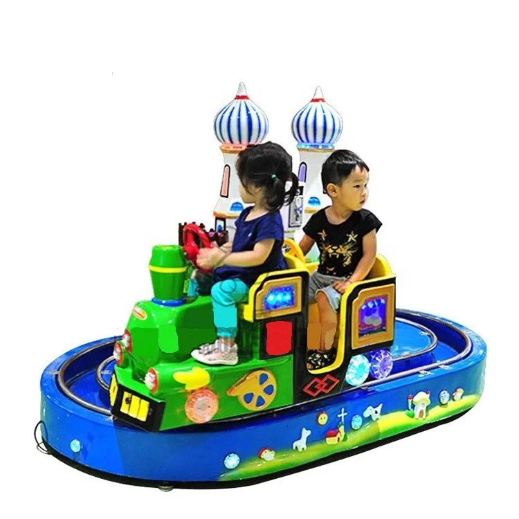 Electric Coin Operated Children's swing machine  Kiddie Rides Track Train Intercity Train Rail Amusement Game Train Machine