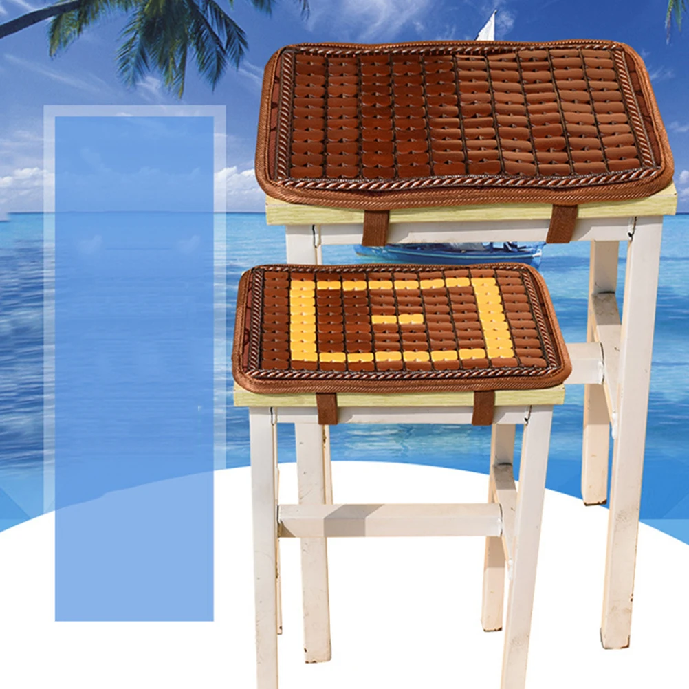

1Pcs Cooling Bamboo Chip Seat Cushion Breathable Summer Car Chair Pad Heat Dissipation Nonslip Comfortable Office Sofa