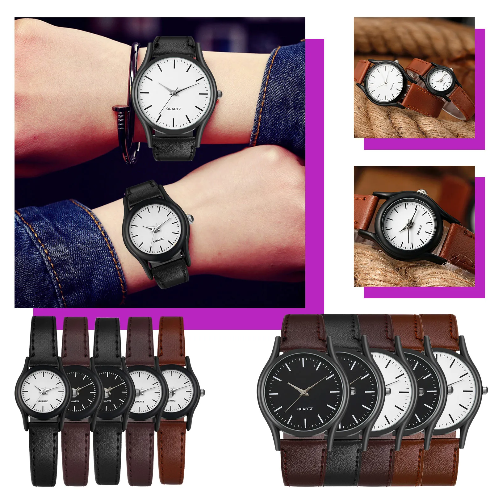 Fashion Retro Business Watches for Men Reloj Hombre Hand Watch Leather Watches Quartz Wristwatch Clock Gift Relogios Masculino
