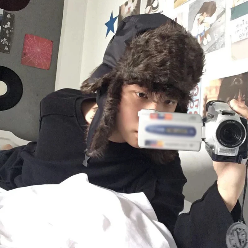 Gorro de soldado cálido para hombre, orejeras de piloto de patrulla de invierno, gorro de esquí ruso cálido de fibra de poliéster, sombreros de piloto fríos a prueba de viento