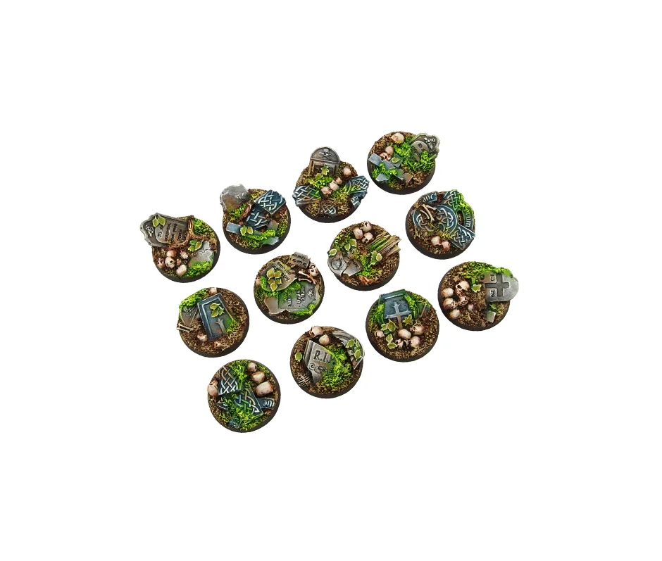 

Graveyard Base, 32mm, 25mm, Textured Bases Wargame, Miniatures, Terrain, TRPJ, Pathfinder, Infinity, Gamemat, Hobby Accessories