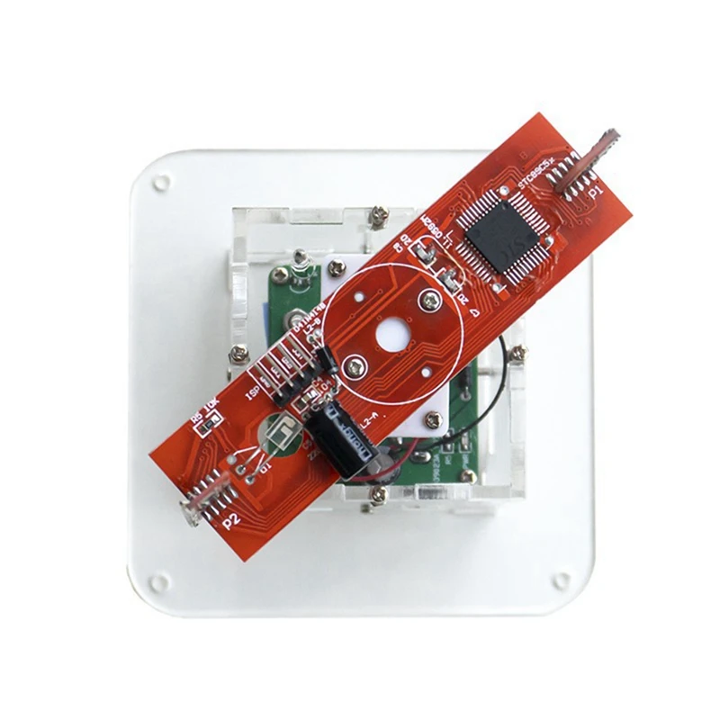HRBAJ-LED Display DIY Kit 51 SCM Dual Color Cross Rotating Welding Spare Parts For Soldering Practice, Kit Without Downloader Du