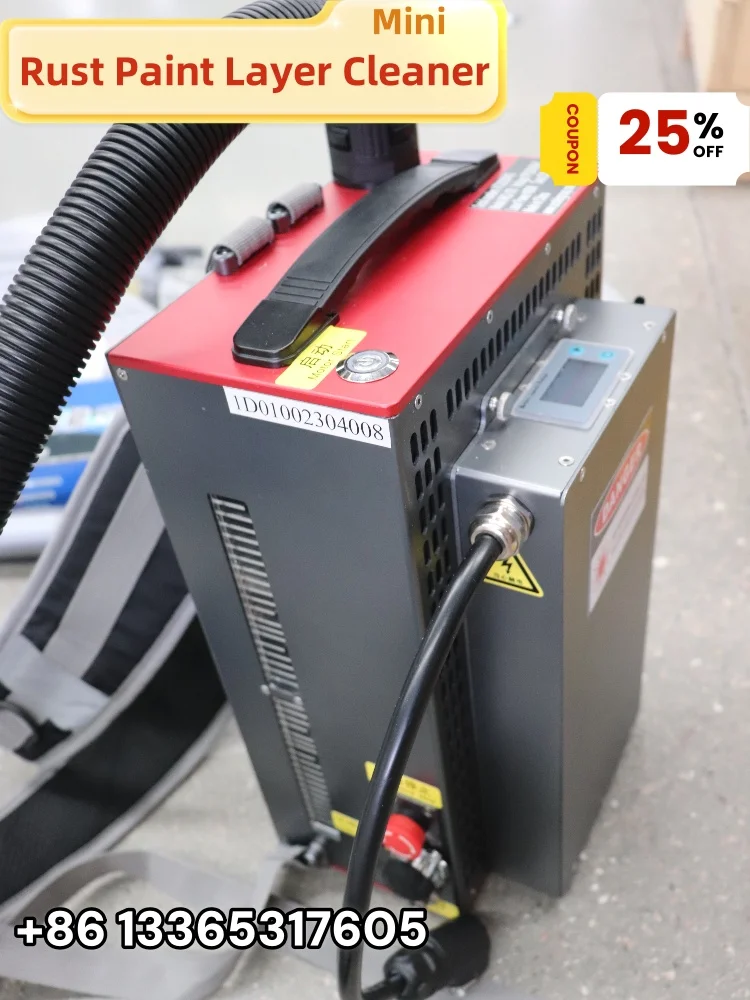 Precise Mini Cleaner cnc Laser machinery On-site clean Paint rust coating removal Backpack Laser cleaning machines for wood