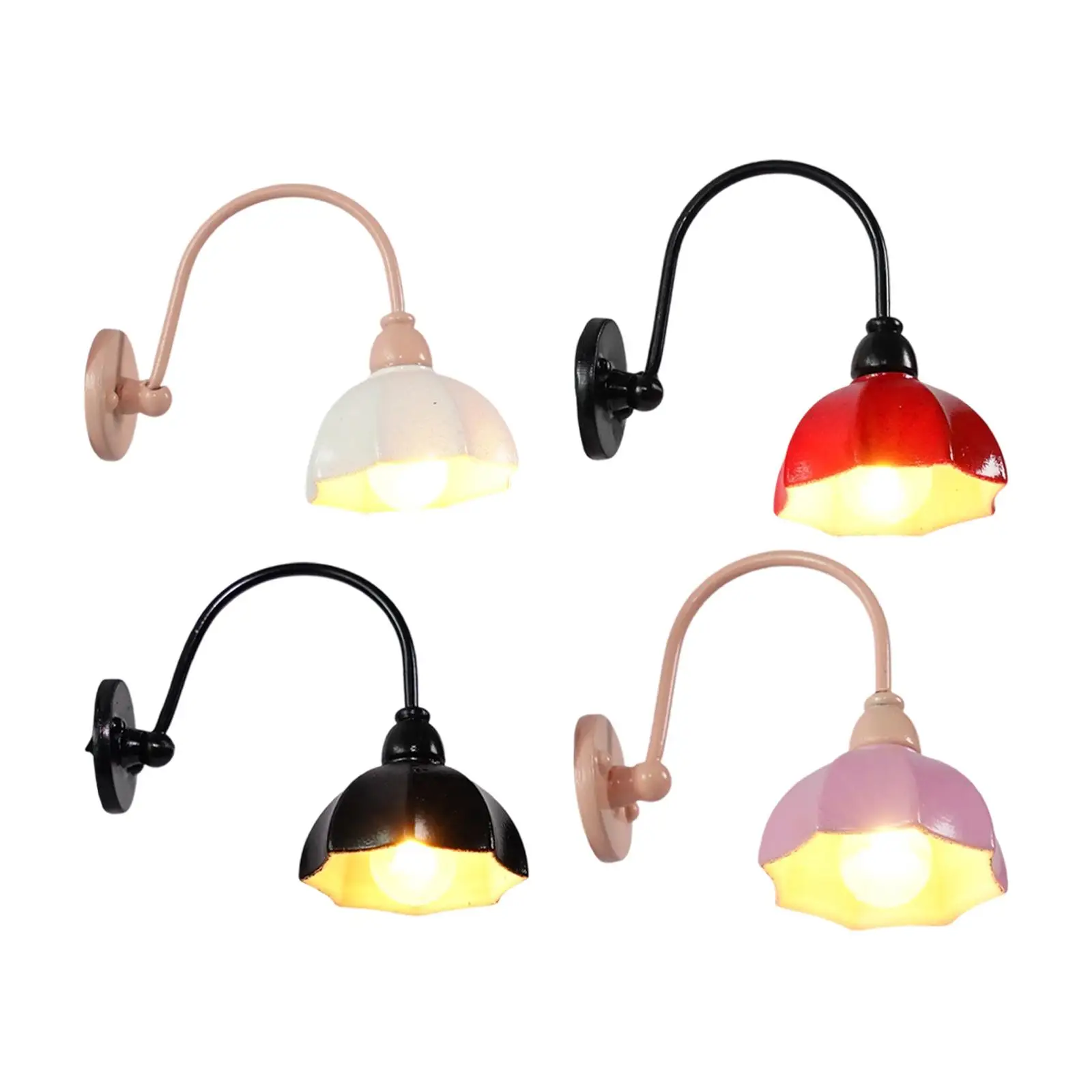 

1:12 Dollhouse Miniature Wall Sconces Life Scene Dollhouse Accessory Miniature Furniture for Micro Landscape Dining Room Kitchen