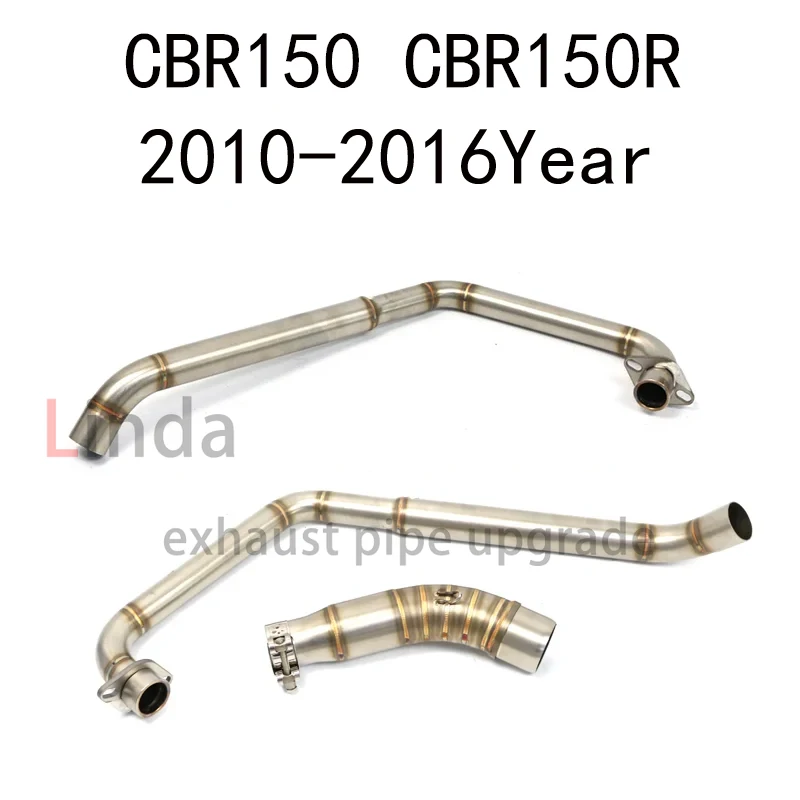 For Honda CBR150 CBR150R CB150R 2010-2016 Motorcycle exhaust systems Muffler Stainless Steel Front Link Pipe  Exhaust