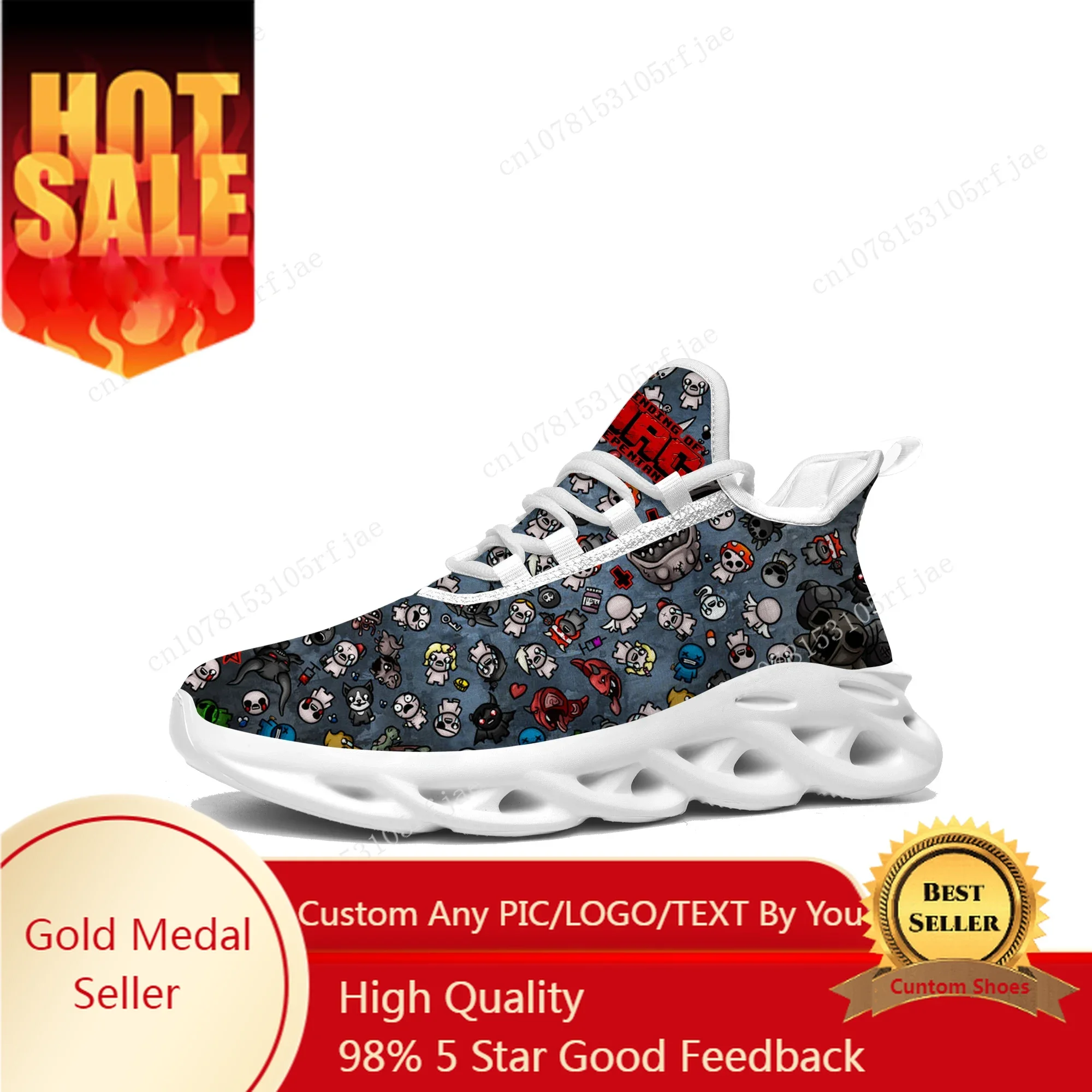 

The Binding of Isaac Sneakers Cartoon Game Men Women Teenager Sports Running Shoes Custom Made Built Lace Up Shoes
