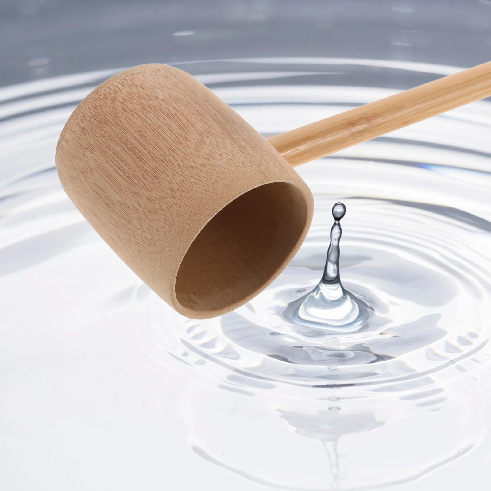 

Extended Handle Bamboo Water Scoop Collapsible Folding Ladle Spoon Core Dipper Bathing Container Salt Wood Silicone Bailer Tea