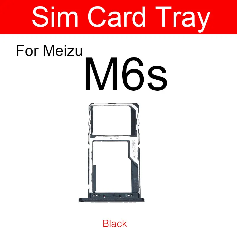 SIM Card Tray Holder For Meizu Meilan Blue Charm S6 M6s Sim Card Reader Slot Socket Adapters Replacement Repair Parts