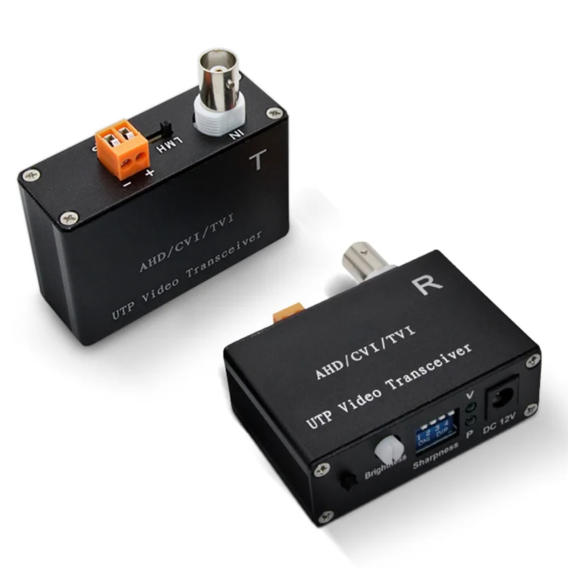 

1 Channel Active Video Balun For CCTV Camera Twisted Pair Transmitter Bnclong Range For AHD TVI CVI 5/10MP-ABVK