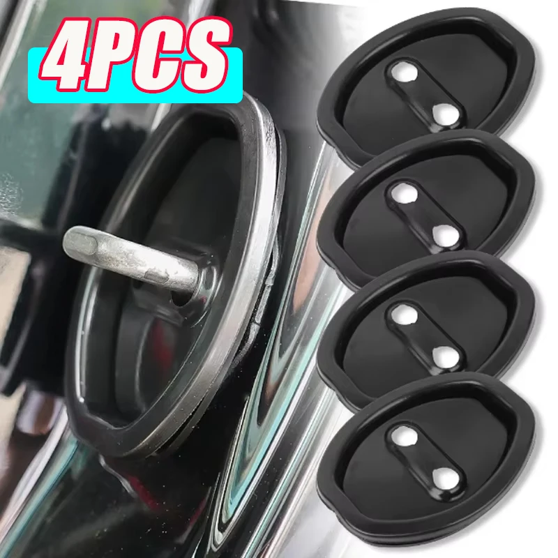 

4PCS Car Door Shock Absorbing Silicone Gasket Rustproof Protective Cover Wear-resistant Silicone Door Latch Anti-bump Sticker