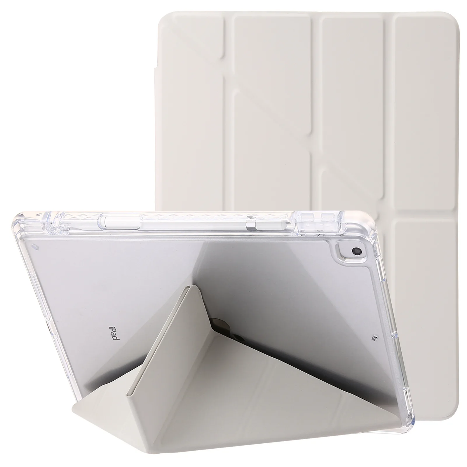 3+Y Stand Case For iPad 2025 A16 Air Pro 5 6 7 8 9 10th 11th Generation Clear Acrylic Case 3 4 10.2 10.9 11 12.9 13 inch Cover