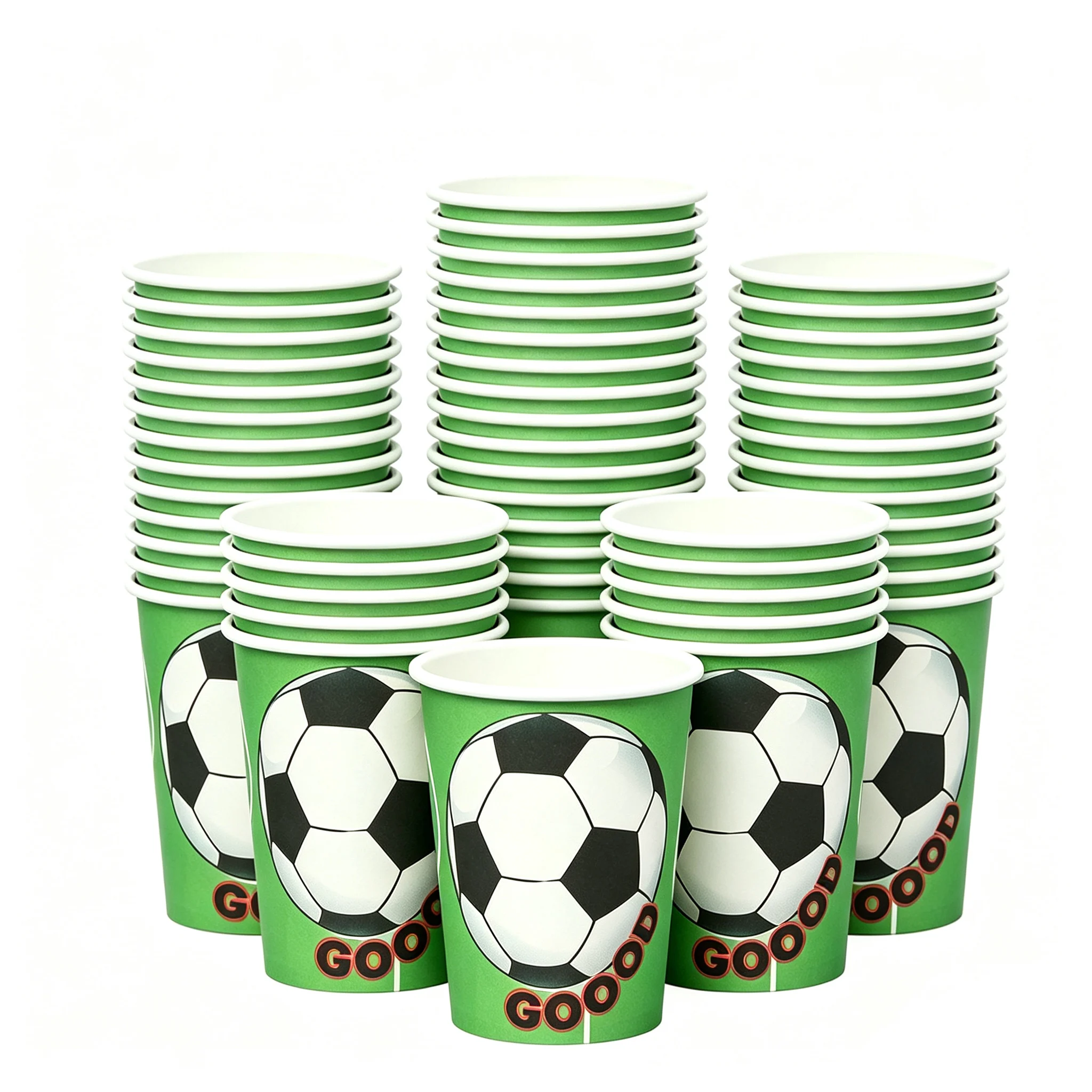 Papierbecher mit Fußball-Motiv, Fußball-Geburtstagsfeier, Einwegbecher, Kindergeburtstag, Sport, Party-Dekoration, Fußballfans, Gastgeschenke, Partyzubehör – Detail 3