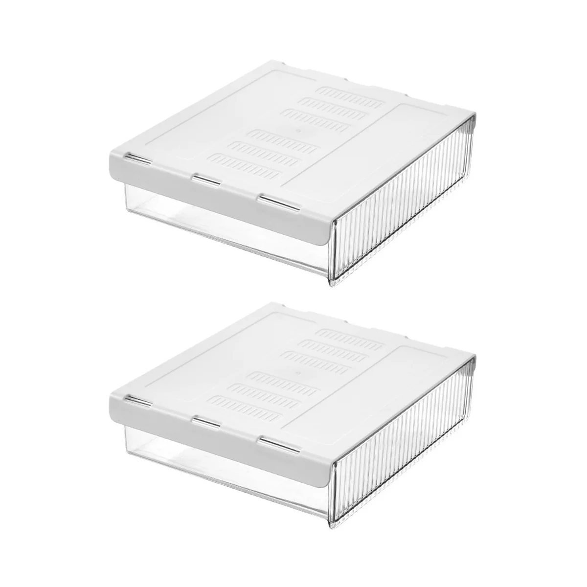 2 Pack Desk Organizer, Self Adhesive Drawer Desk Undermount Drawer Under Desk for Office Home School