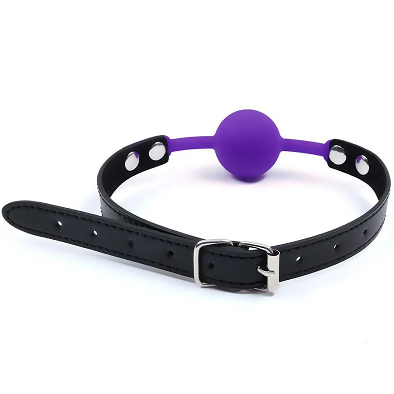 Hot！4 Colors Soft Silicone Gag Ball Woman Sexy Gag Oral Fetish Sex Toys For Couples Oral Fixation Bondage Restraints Erotic Toy view 5