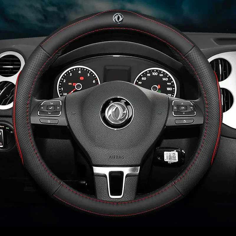 

Car Genuine Leather Steering Wheel Cover for DFSK Glory 580 PRO Glory 500 ix7 S560 ix5 580 330 330S S370 Auto Accessories 2024