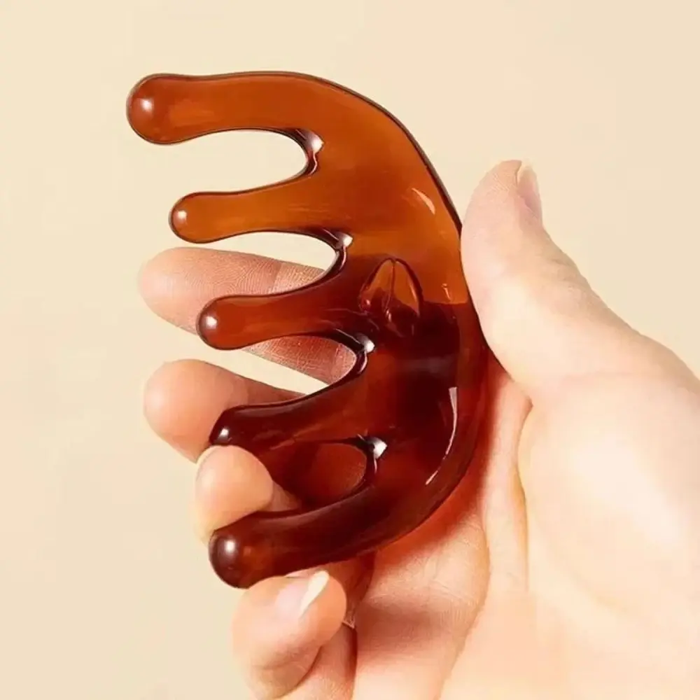 

New Scalp Relaxation Massage Comb Face Lifting Massage Facial Eye SPA Massage Plate Multi-functional Resin Scraper Tool Women