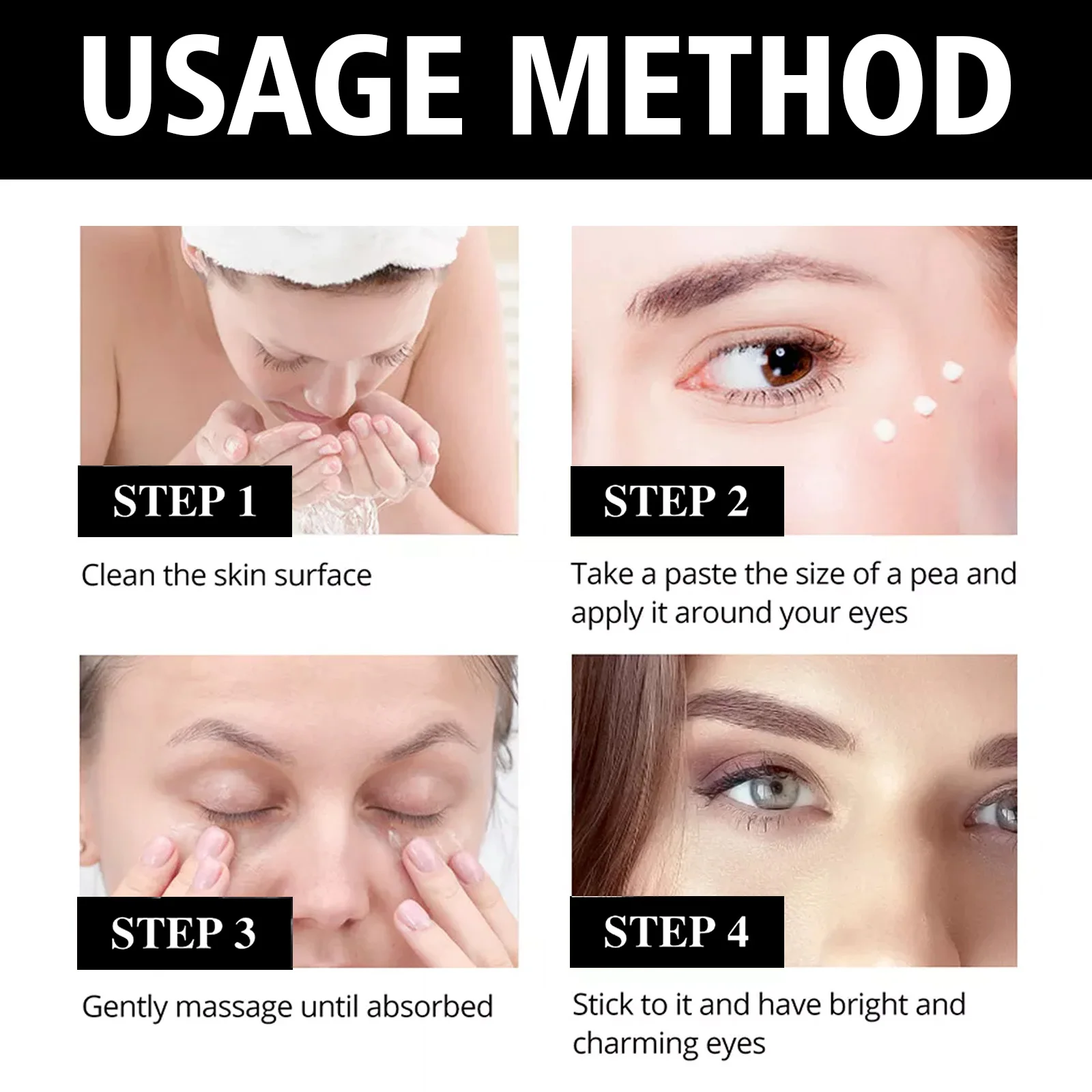 3 Minutes Eye Bag Removal Cream Firm Eye Cream Lifting Tighten Alleviate Eye Bags Dark Circles Moisturize Peptide Eye Cream