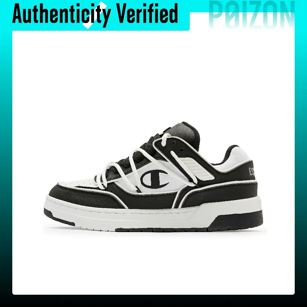 Champion Low top Skateboard Shoes Unisex Black White U4AFCTU19U3