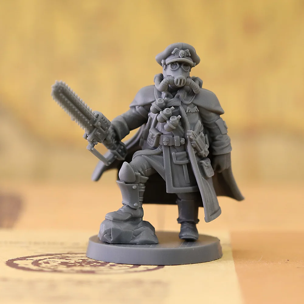 `Unpainted Resin Mini Figure GrimGuard Frostwatch Officer Tabletop Wargaming RPG Collection Toy`