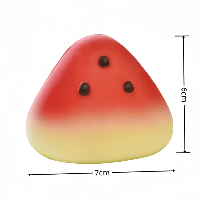 ของเล่นบีบสควิชชี่รูปแตงโมน่ารัก ของเล่นบีบคลายเครียดแบบคืนตัวช้า ของเล่นผลไม้บีบคลายความเครียดแบบนุ่มๆ