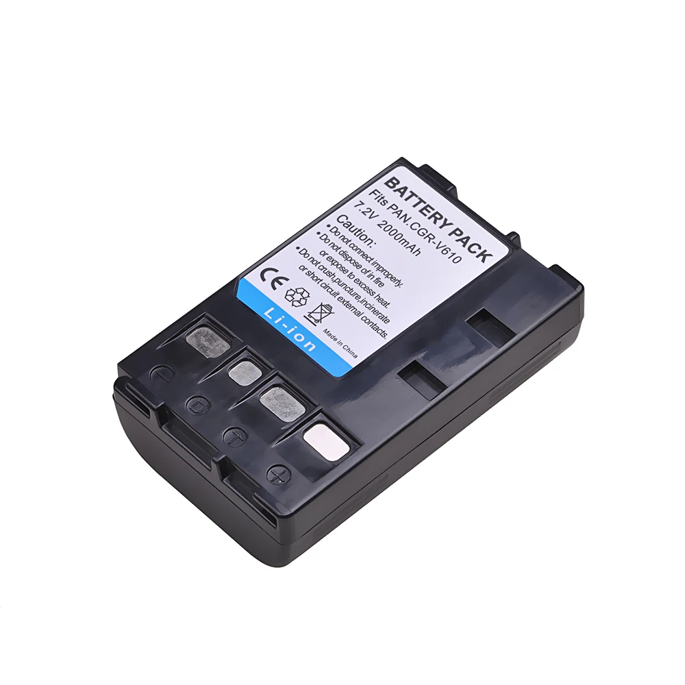 1Pc CGR-V610 CGR V610 CGRV610 2000mAh Battery for Panasonic NVMJ011 MJ011 NV-RS7 NVRS7 RS7 NV-NCO11 RX14 NV-RX17 NVRX17 RX18