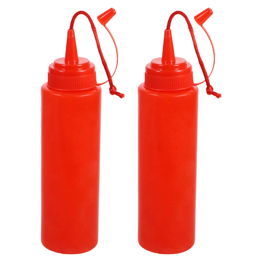 2 Pcs Tricky Ketchup Bottle Halloween Props Prank Toy Simulated Stress Reliever Stuff Party Simulation Abs Squeezing False