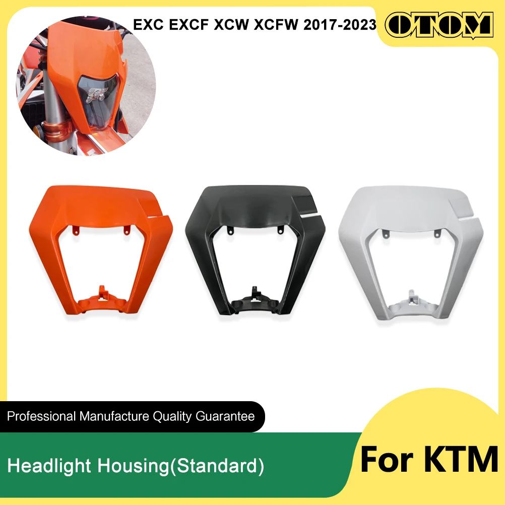 OTOM 2017-2023 Motorcycle Headlight Housing Cover Headlamp Guard Front Head Light Protector For KTM EXC EXCF XCW XCFW Motocross