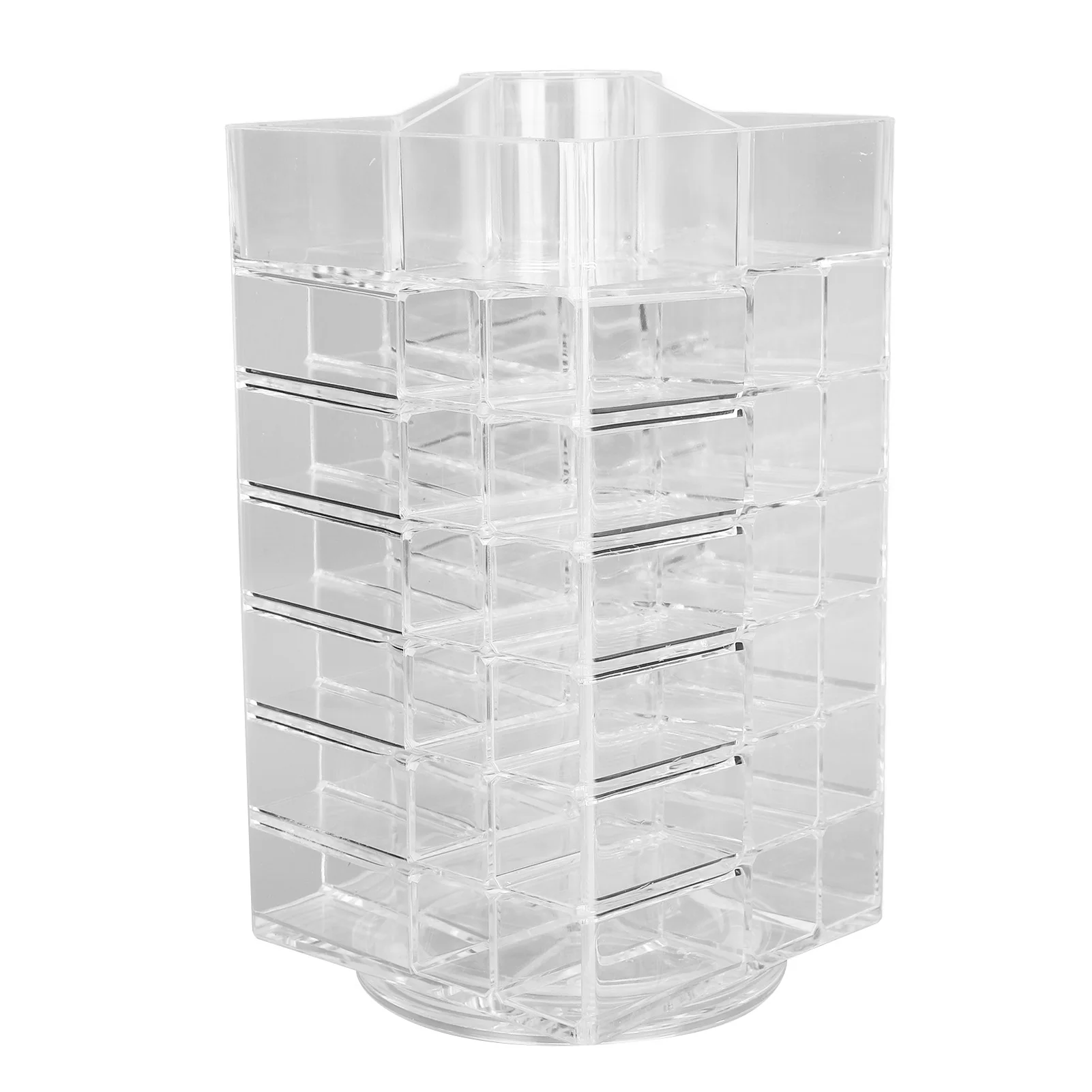 Lipstick Tower Holder Large Capacity Rotary Lip Gloss Storage Organizer Display Clear 360 Degree Rotating 53 Slots for Perfume