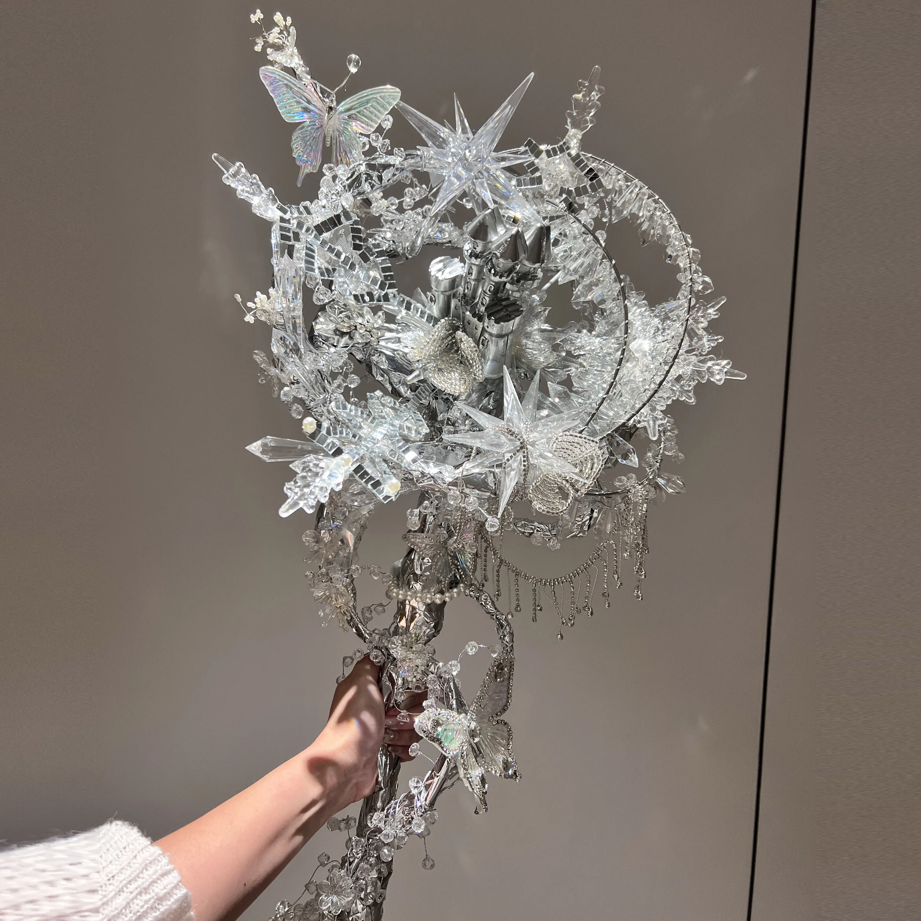 Castle Crystal] Western-style floor scepter bride bouquet wedding fairy energy heavy industry wedding gift