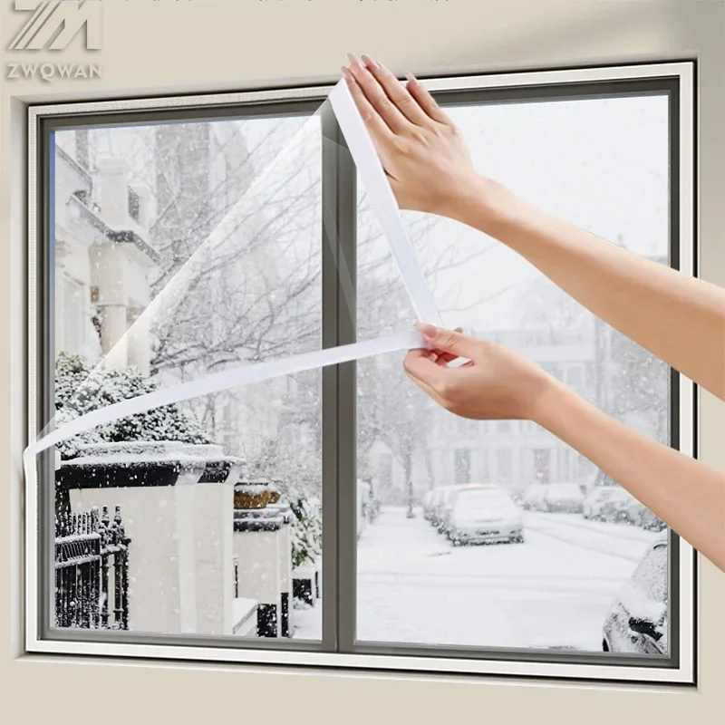 Winter window sealing and insulation, cold proof bedroom window sealing and insulation, self-adhesive window insulation film