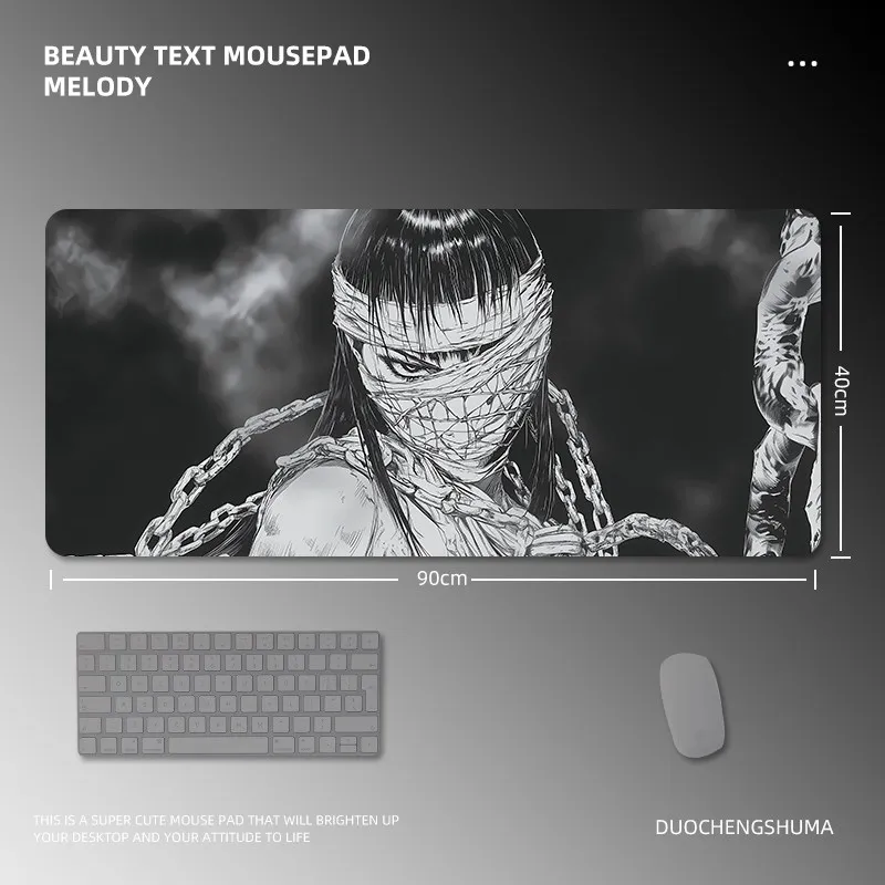 

Черно-белый анимационный коврик для мыши, увеличенный размер, простой и стильный двухмерный коврик для настольного компьютера, для киберспорта, моющийся, для офиса