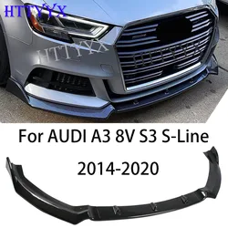 Car Front Bumper Splitter Lip Diffuser Body Kit Spoiler Guard For AUDI A3 8V S-Line S3 Standard Version 2014 -2020