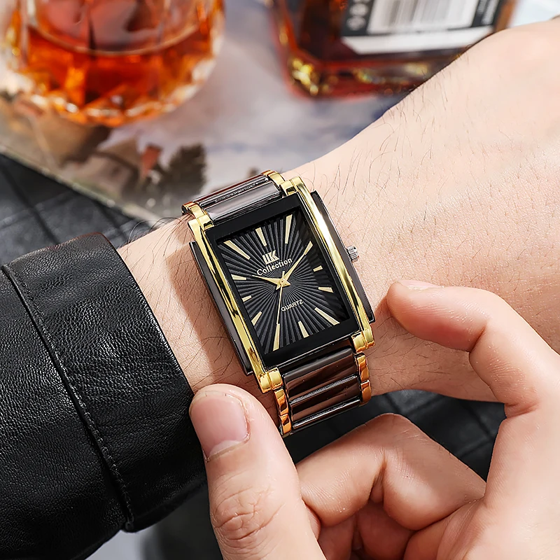 Fashion Stainless Steel Watches Men's 2022 New Luxury Brand Rectangle Quartz Clock Male Business Wristwatch Relogio horloge Saat