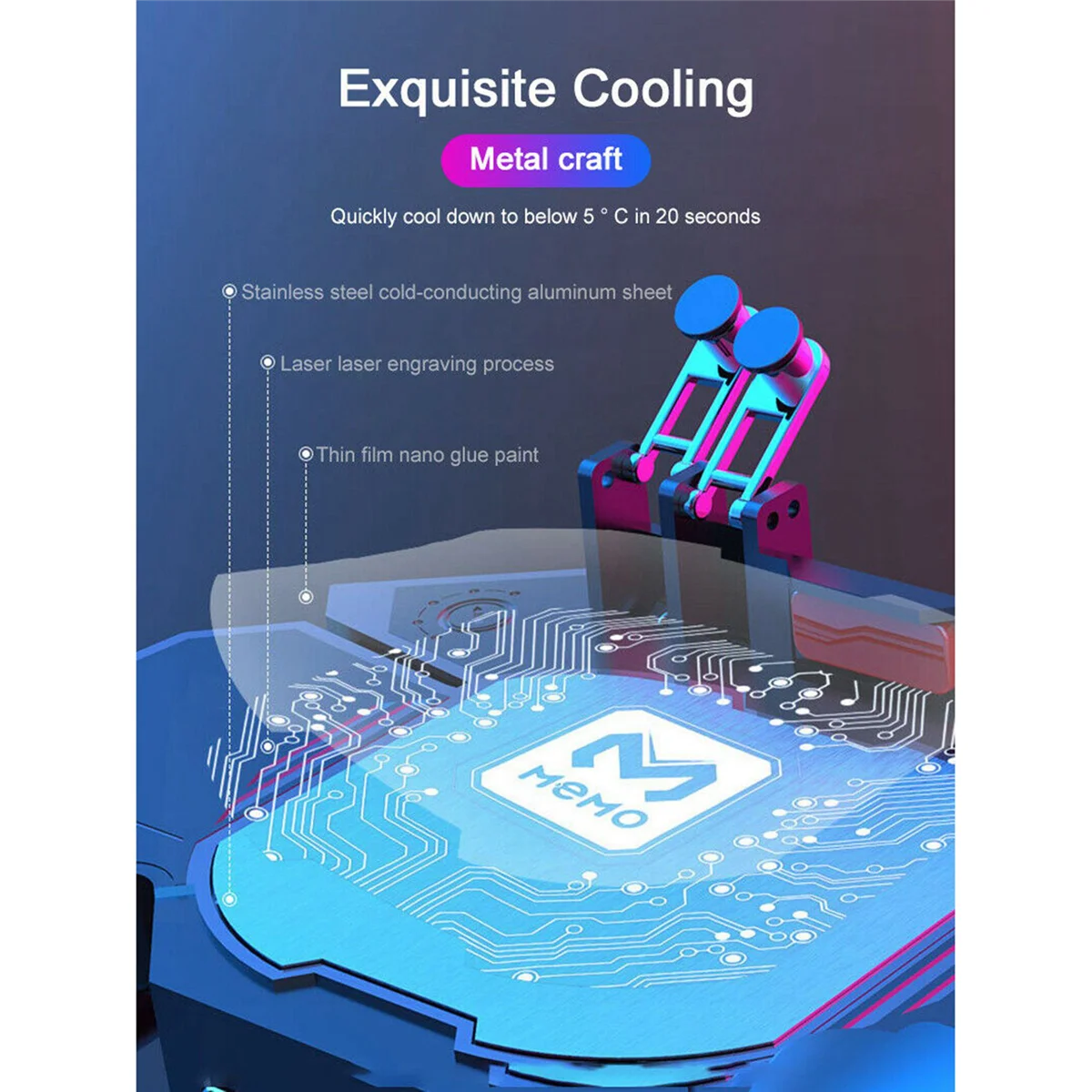 MEMO DL88 Gamepad for PUGB Game Controller Joystick Phone Radiator Semiconductor Radiator Phone Trigger A002