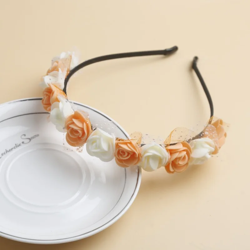 Bohemian Flower Wreath Headband 2024 Children Hair Accessories Sweet Flower Hair Bands Little Girl Cute Headband Kids Head Hoop