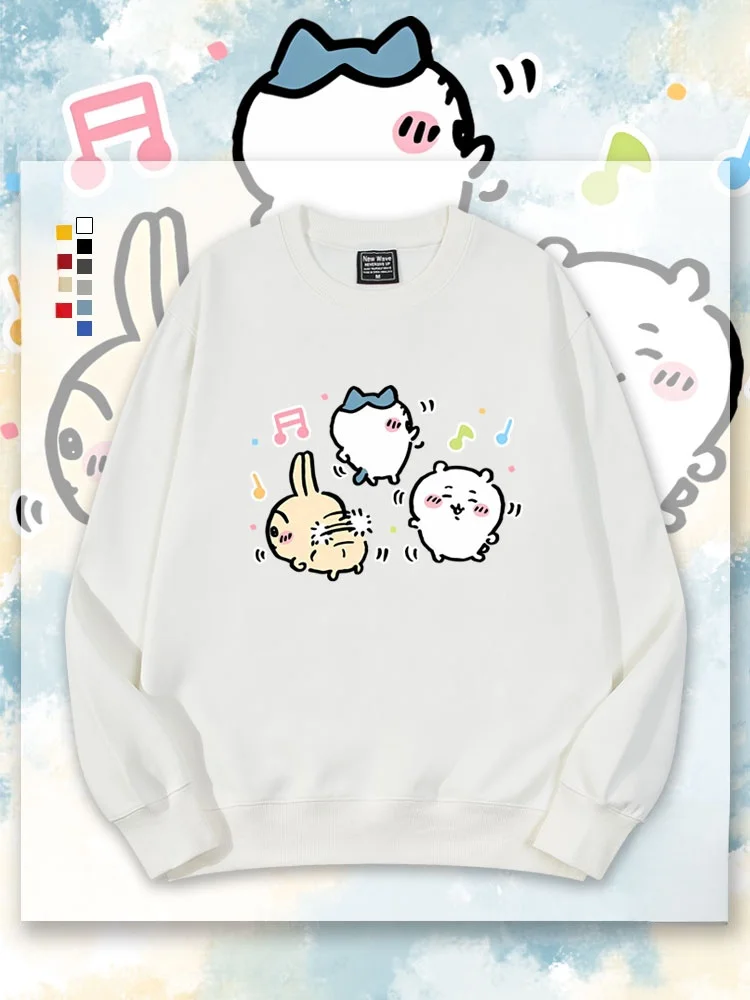 

Японская толстовка GeeKawa с флисовой подкладкой, детская верхняя одежда, осенне-зимняя модная одежда для пар, повседневная свободная одежда