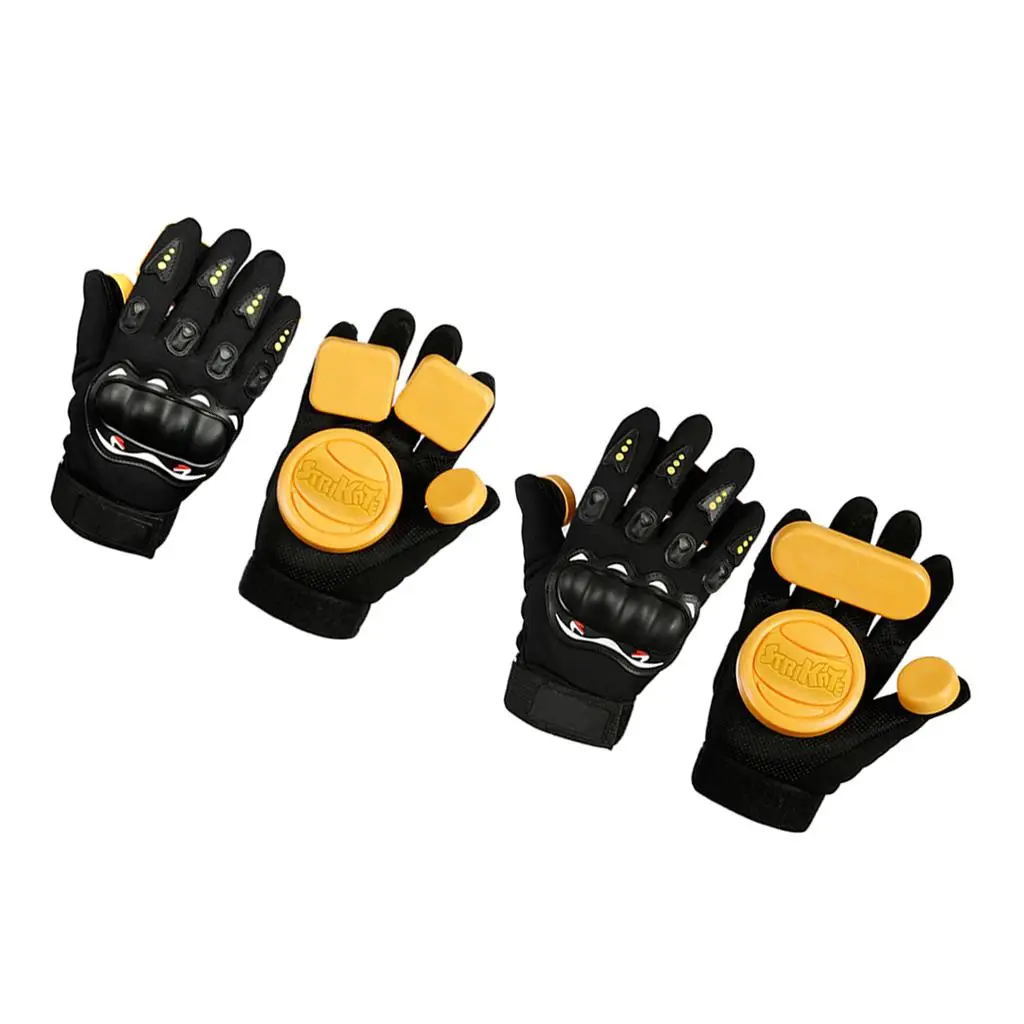 Slide Gloves with Replaceable Puck for Skateboarders Adjustable Longboarding Protective Gear for Palms