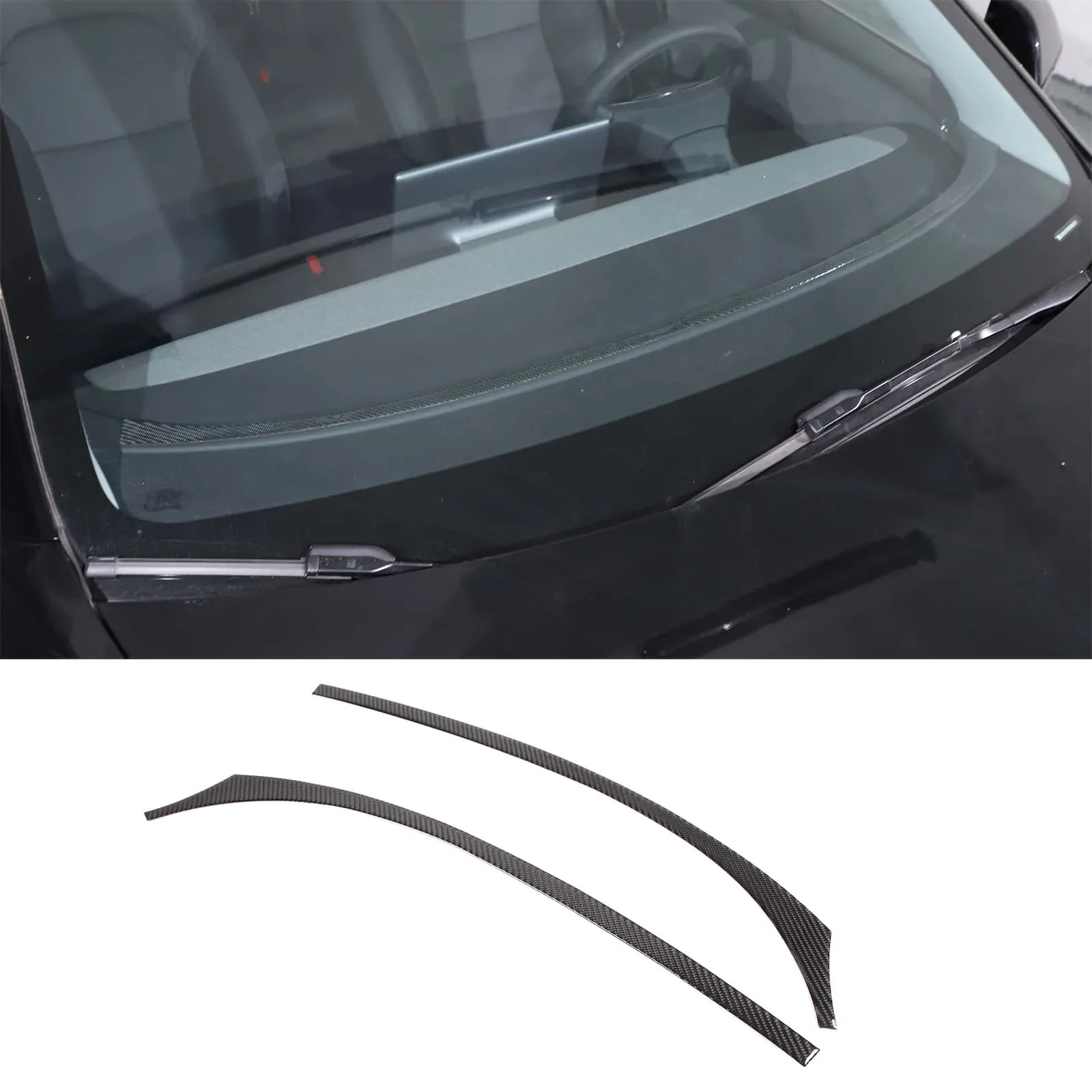 

For Tesla Model 3 2023+ Dashboard Decorative Strip Soft Carbon Fiber Car Interior Accessories Decorative Sticker