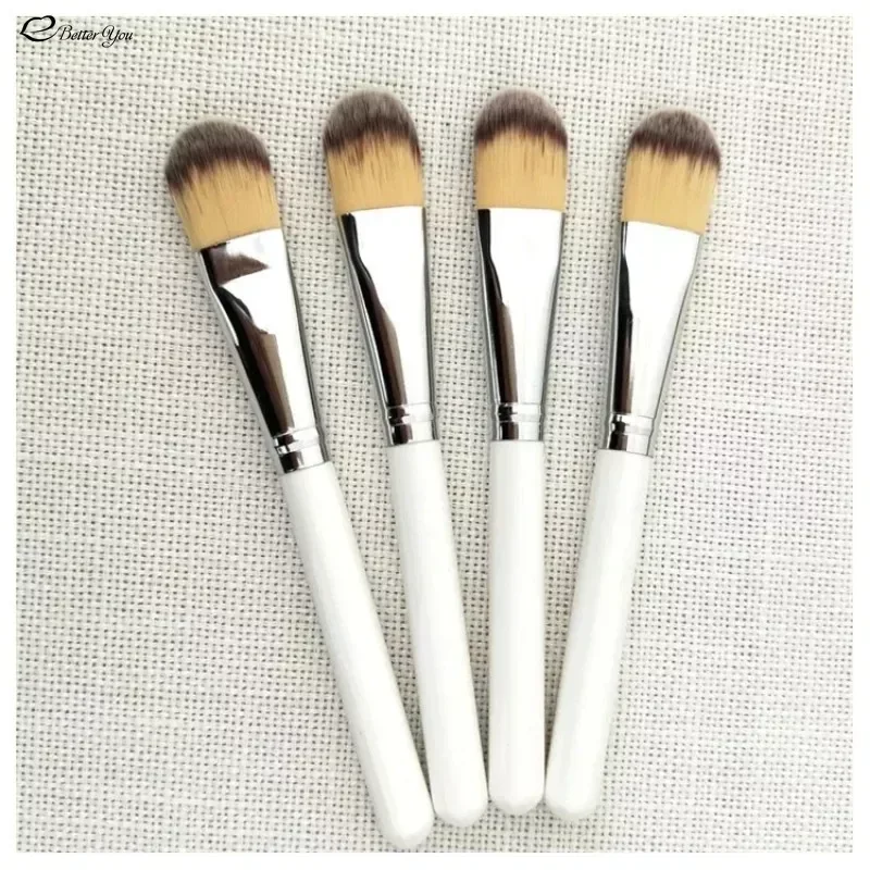 1 brocha para máscara con mango de madera, colorete en polvo húmedo, brocha para base en polvo suelto, brocha de maquillaje de belleza, herramienta de belleza para herramientas de maquillaje