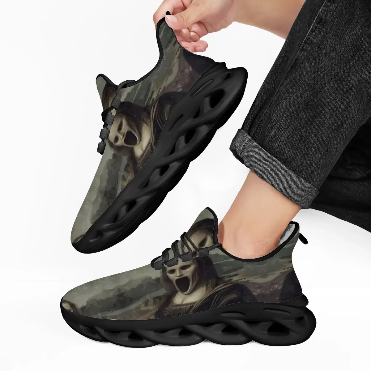 

Outdoor Students Sports Fitness Running Shoes High Quality Lightweight Sneakers for Boys Winter Plush Skull Flat Casual Shoes